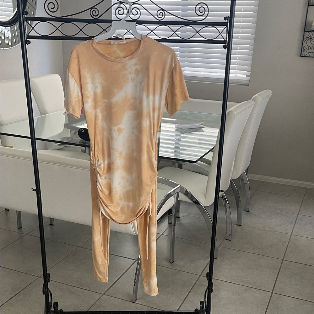WinWin Tie-Dye Pantsuit in Orange and Cream
